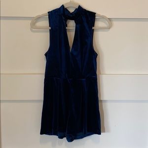 Velvet Blue Romper